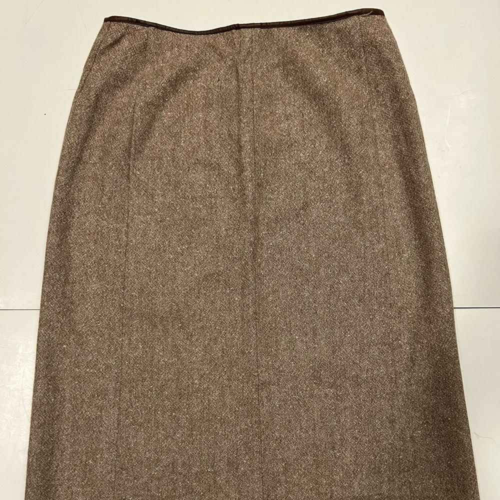 Kenneth Cole NY Wool Skirt, Brown, US 2